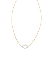 Small Abbie 14k Yellow Gold Pendant Necklace in White Diamond