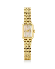 Adela Gold Tone Stainless Steel Watch in Ivory Mother-of-Pearl