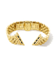 Alex 5 Link Watch Band in Gold Mix Stainless Steel