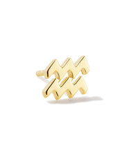 Aquarius Single Stud Earring in 18k Gold Vermeil