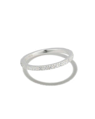 Arynn Sterling Silver Band Ring in White Sapphire