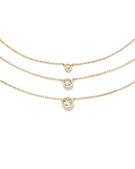 0.15 ct Audrey 14k Yellow Gold Pendant Necklace in White Diamond