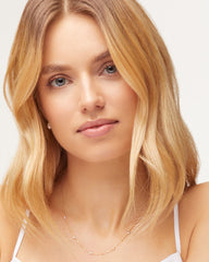 0.3 ct Audrey 14k White Gold Strand Necklace in White Diamond