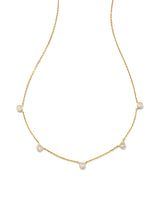 0.3 ct Audrey 14k Yellow Gold Strand Necklace in White Diamond