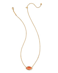 Baroque Elisa Vintage Gold Pendant Necklace in Orange Banded Agate