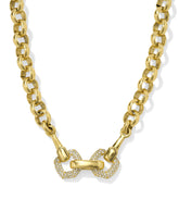 Beau Vintage Gold Pave Statement Necklace in White CZ