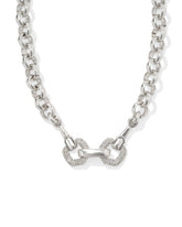 Beau Vintage Silver Pave Statement Necklace in White CZ