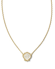 Brynne Shell Gold Short Pendant Necklace