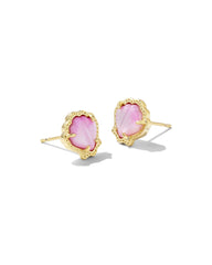Brynne Shell Gold Stud Earrings