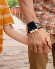 Cade Oxidized Sterling Silver Corded Bracelet in Olive Mix