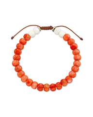 Cade Oxidized Sterling Silver Beaded Bracelet in Burnt Orange Mix