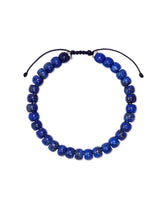 Cade Oxidized Sterling Silver Corded Bracelet in Blue Lapis