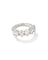Cailin Silver Crystal Band Ring in White CZ