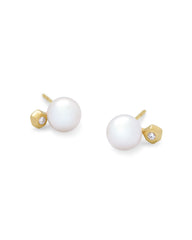Cathleen 14k Yellow Gold Stud Earrings Freshwater Cultured Pearl