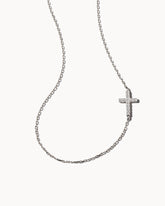 Cross Strand Necklace in 14k White Gold