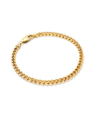 Curb Chain Bracelet in 18k Oxidized Yellow Gold Vermeil