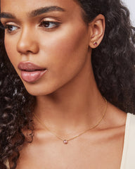 Davie 18k Gold Vermeil Pendant Necklace in Garnet