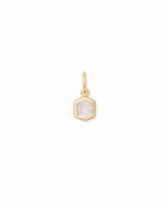 Davie 18k Gold Vermeil Charm in Rainbow Moonstone
