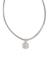 Davie Metal Charm Necklace in Oxidized Sterling Silver