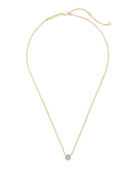 Davie 18k Gold Vermeil Pendant Necklace in Aquamarine