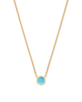 Davie 18k Gold Vermeil Pendant Necklace in Turquoise