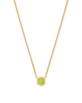 Davie 18k Gold Vermeil Pendant Necklace in Peridot