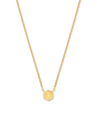 Davie 18k Gold Vermeil Pendant Necklace in Light Citrine