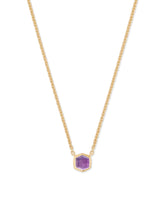Davie 18k Gold Vermeil Pendant Necklace in Amethyst