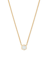 Davie 18k Gold Vermeil Pendant Necklace in Rock Crystal