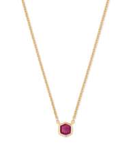 Davie 18k Gold Vermeil Pendant Necklace in Ruby