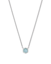 Davie Sterling Silver Pendant Necklace in Aquamarine