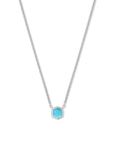 Davie Sterling Silver Pendant Necklace in Turquoise