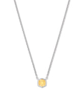 Davie Sterling Silver Pendant Necklace in Light Citrine