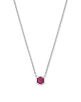 Davie Sterling Silver Pendant Necklace in Ruby