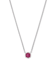 Davie Sterling Silver Pendant Necklace in Ruby