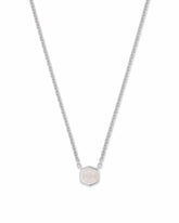 Davie Sterling Silver Pendant Necklace in Rainbow Moonstone
