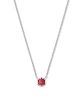 Davie Sterling Silver Pendant Necklace in Garnet