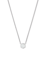 Davie Sterling Silver Pendant Necklace in Rock Crystal