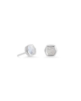 Davie Sterling Silver Stud Earrings in Rock Crystal