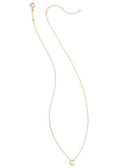 Diamond Accent Letter C 14k Yellow Gold Pendant Necklace in White Diamond