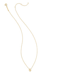 Diamond Accent Letter G 14k Yellow Gold Pendant Necklace in White Diamond