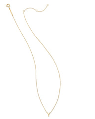 Diamond Accent Letter Y 14k Yellow Gold Pendant Necklace in White Diamond