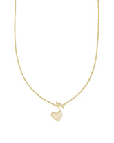 Dolly Parton x Kendra Scott Gold Ari Heart Music Note Short Pendant Necklace in Iridescent Drusy