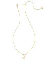 Dolly Parton x Kendra Scott Gold Ari Heart Music Note Short Pendant Necklace in Iridescent Drusy