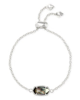 Elaina Silver Chain Bracelet in Black Mother-of-Pearl