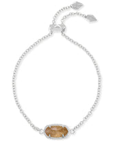 Elaina Silver Adjustable Chain Bracelet in Citrine