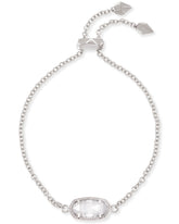 Elaina Silver Adjustable Chain Bracelet in Slate