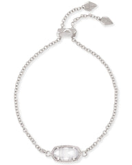 Elaina Silver Adjustable Chain Bracelet in Slate