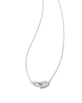 0.24 ct Elisa 14k White Gold Interlocking Pendant Necklace in White Diamond