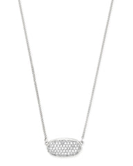 0.39 ct Elisa Pendant Necklace in Pave Diamond and 14k White Gold